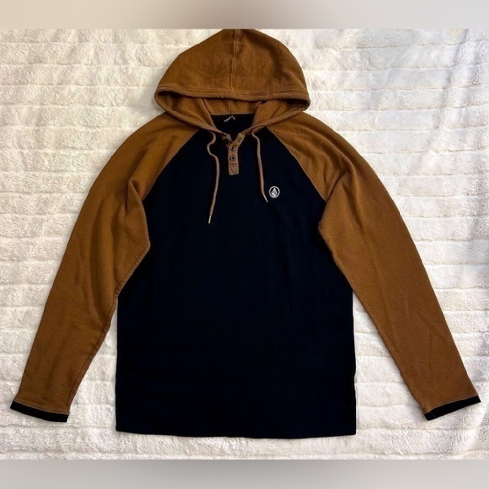 Tan & Black Volcom Lightweight Hoodie